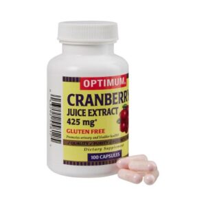 Dietary Supplement Optimum Cranberry Powder 425 mg Strength Capsule 100 per Bottle Cranberry Flavor
