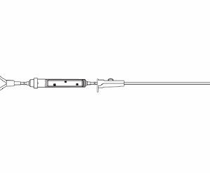IV Pump Set Codan Gravity / Pump 20 Drops / mL Drip Rate 200 Micron Filter 75 Inch Tubing Blood