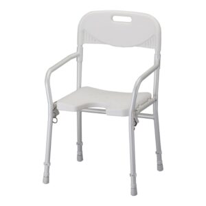 Shower Chair Nova Fixed Arms Aluminum Frame With Backrest 21 Inch Seat Width 250 lbs. Weight Capacity