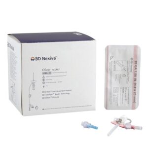 Closed IV Catheter Nexiva 20 Gauge 1 Inch Vialon Biomaterial Winged Hub Blood Control