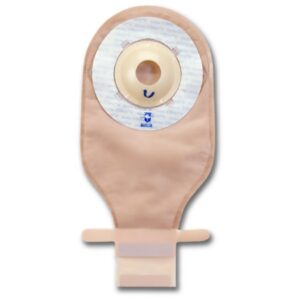 Ileostomy / Colostomy Pouch UltraLite One-Piece System 9 Inch Length Deep Convex, Pre-Cut 7/8 Inch Stoma Drainable
