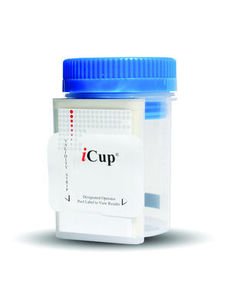 Drugs of Abuse Test Kit iCup AMP, BAR, BUP, BZO, COC, mAMP/MET, MTD, OPI, OXY, PCP, PPX, TCA, THC 25 Tests CLIA Non-Waived