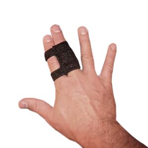 Finger Splint DigiWrap Size 1 Hook and Loop Strap Closure Black