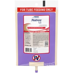 Tube Feeding Formula Nutren 1.5 Unflavored Liquid 1000 mL Ready to Hang Prefilled Container