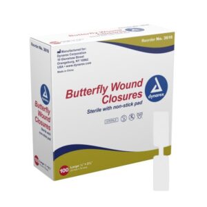 Skin Closure Strip Secure Strip 1/2 X 2-3/4 Inch Plastic Butterfly Closure White