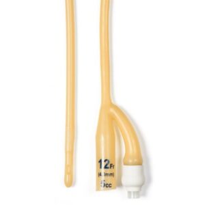 Foley Catheter 2-Way Standard Tip 5 cc Balloon 12 Fr. Silicone Coated Latex