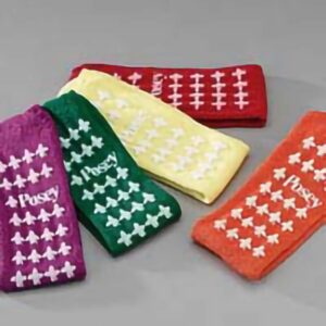 Slipper Socks Posey Unisex Adult Large Double Tread Single Patient Use Green
