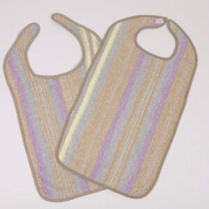 Bib Hook and Loop Closure Reusable Terry Cloth