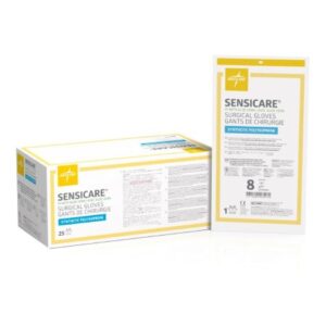 Surgical Glove SensiCare Size 8 Sterile Polyisoprene Standard Cuff Length Smooth White Chemo Tested