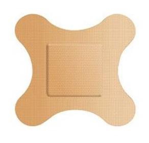 Adhesive Strip American White Cross 2-7/8 X 3 Inch Fabric 4-Wing Tan Sterile