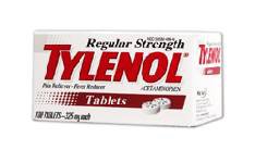 Pain Relief Tylenol 325 mg Strength Acetaminophen Tablet 100 per Bottle