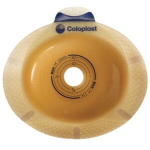 Ostomy Barrier SenSura Precut, Standard Wear Double Layer Adhesive 50 mm Flange Red Code System 1-1/8 Inch Opening