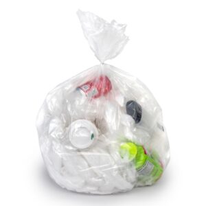 Trash Bag Colonial Bag 45 gal. Clear LLDPE 1 mil 40 X 46 Inch X-Seal Bottom Flat Pack