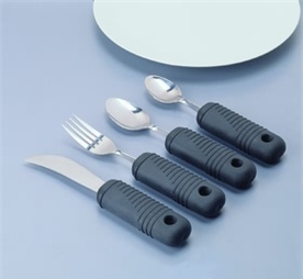 Tablespoon Sure Grip Right / Left Hand Bendable Black Stainless Steel
