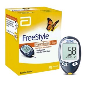 Blood Glucose Meter FreeStyle Lite 5 Second Results Stores up to 400 Results No Coding Required
