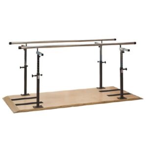 Parallel Bars Plywood Base, Stainless Steel Handrails 7 Foot X 18 to 28 X 26 to 39 Inch Satin Finish