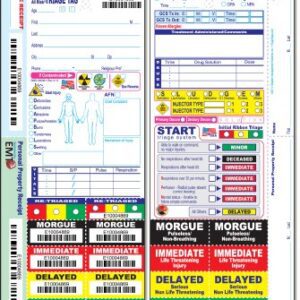 Triage Tag All Risk For Emergency Sites Multicolored Synthetic Paper 50 per Pack