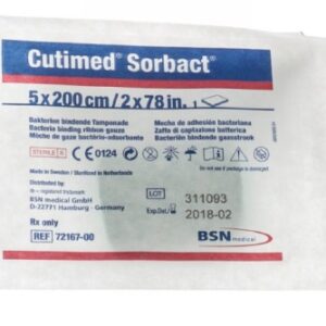 Antimicrobial Mesh Dressing Cutimed Sorbact 2 X 78-7/10 Inch Ribbon Sterile