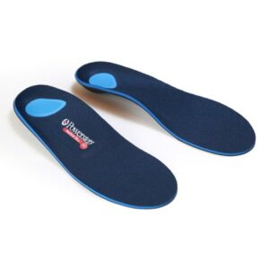 Orthotic Insole Powerstep ProTech Full Length EVA / Polyester / Polypropylene / Poron Female 8 to 8-1/2 / Male 6 to 6-1/2 Black / Blue