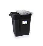 RCRA Waste Container Recykleen Black Base 23-1/2 H X 20 W X 14-3/4 D Inch Vertical Entry 17 Gallon