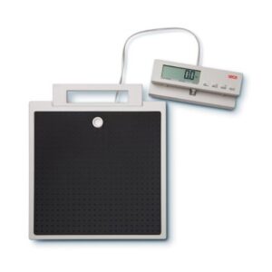 Floor Scale with Remote Indicator seca 869 LCD Display 550 lbs. / 250 kg Capacity Black AC Adapter / Battery Operated