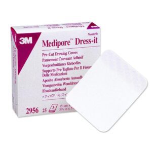 Dressing Retention Tape with Liner 3M Medipore Dress-It White 5-7/8 X 5-7/8 Inch Soft Cloth NonSterile