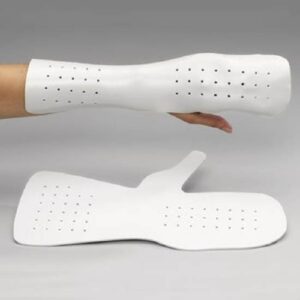 Dorsal Blocking Wrist Splint Rolyan Pre-Cut / Solid Polyflex II Thermoplastic Left or Right Hand White Medium