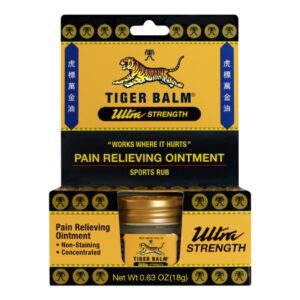Topical Pain Relief Tiger Balm Ultra Strength 11% – 11% Strength Camphor / Menthol Ointment 18 Gram