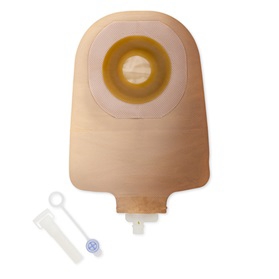 Urostomy Pouch Premier One-Piece System 9 Inch Length Flat, Pre-Cut 1 Inch Stoma