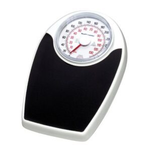 Floor Scale Health O Meter Dial Display 330 lbs. / 150 kg Capacity Black / White Analog