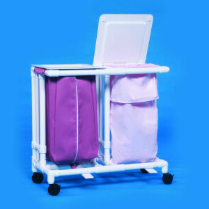 Double Hamper with Bags Classic 4 Casters 39 gal.