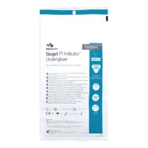 Surgical Underglove Biogel PI Indicator Underglove Size 6.5 Sterile Polyisoprene Standard Cuff Length Smooth Blue Chemo Tested