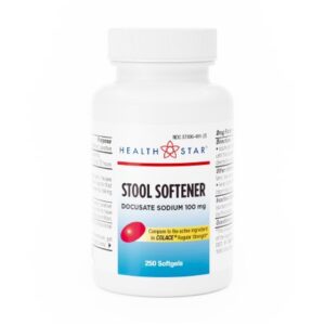 Stool Softener McKesson Brand Softgel 250 per Bottle 100 mg Strength Docusate Sodium