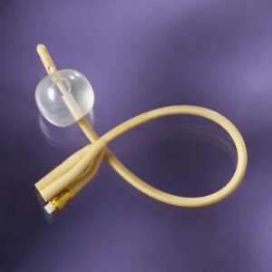 Foley Catheter Medline 2-Way Standard Tip 30 cc Balloon 16 Fr. Silicone Coated Latex