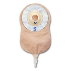 Urostomy Pouch UltraLite One-Piece System 8-3/4 Inch Length Deep Convex, Pre-Cut 1-1/8 Inch Stoma Drainable
