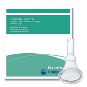 Male External Catheter Freedom Clear LS Self-Adhesive Seal Silicone Small