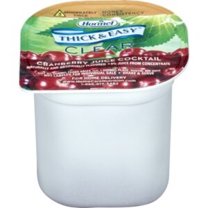 Thickened Beverage Thick & Easy 4 oz. Portion Cup Cranberry Juice Cocktail Flavor Liquid IDDSI Level 3 Moderately Thick/Liquidized
