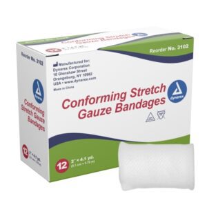 Conforming Bandage Dynarex 2 Inch X 4-1/10 Yard 1-Ply NonSterile 12 per Pack