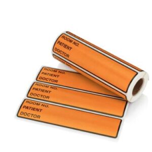 Pre-Printed Label Carstens Chart Tab Orange Room No. _Patient_Doctor Black Patient Information 1-1/2 X 4 Inch