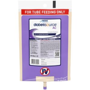 Tube Feeding Formula Diabetisource AC Unflavored Liquid 1000 mL Ready to Hang Prefilled Container