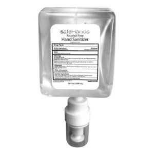 Alcohol-Free Hand Sanitizer safeHands 1,000 mL BZK (Benzalkonium Chloride) Foaming Dispenser Refill Bottle