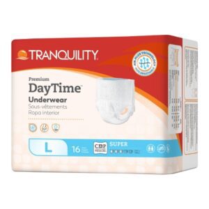 Unisex Adult Absorbent Underwear Tranquility Premium DayTime Pull On with Tear Away Seams Large Disposable Heavy Absorbency