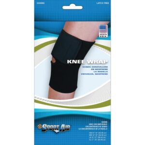 Knee Support Sport-Aid Medium Pull-On / Hook and Loop Strap Closure 14 to 15 Inch Knee Circumference Left or Right Knee