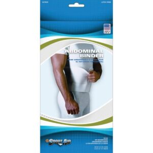 Abdominal Binder Sport-Aid Large Hook and Loop Closure 46 to 62 Inch Hip Circumference 9 Inch Height Adult