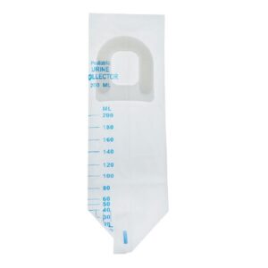 Pediatric Urine Collection Bag AMSure 200 mL (7 oz.) Adhesive Closure Unprinted Sterile