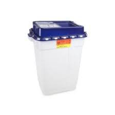 Pharmaceutical Waste Container Recykleen White Base 26-1/4 H X 20 W X 14-3/4 D Inch Vertical Entry 19 Gallon