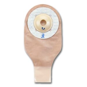 Ileostomy / Colostomy Pouch UltraLite One-Piece System 9 Inch Length Convex Light, Pre-Cut 1 Inch Stoma Drainable