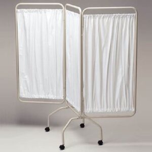 Privacy Screen Folding 3-Panel Steel / Vinyl