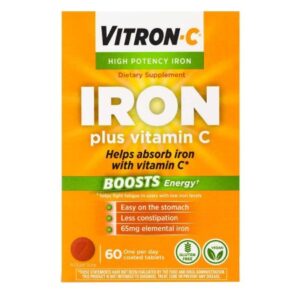 Multivitamin Supplement Vitron-C Ascorbic Acid / Iron 125 mg – 65 mg Strength Tablet 60 per Bottle