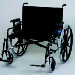Bariatric Reclining Wheelchair Regency XL 2000 Heavy Duty Dual Axle Full Length Arm Swing-Away Elevating Legrest Black Upholstery 32 Inch Seat Width Adult 700 lbs. Weight Capacity